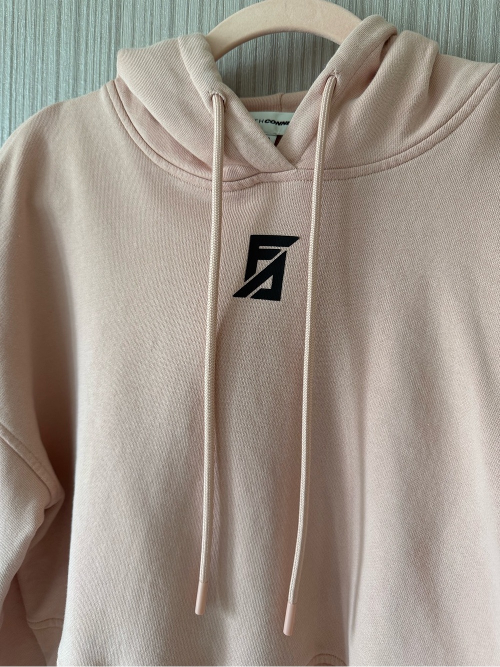 Faith Connexion Blush Cropped Drawstring Hoodie - Picture 3 of 5
